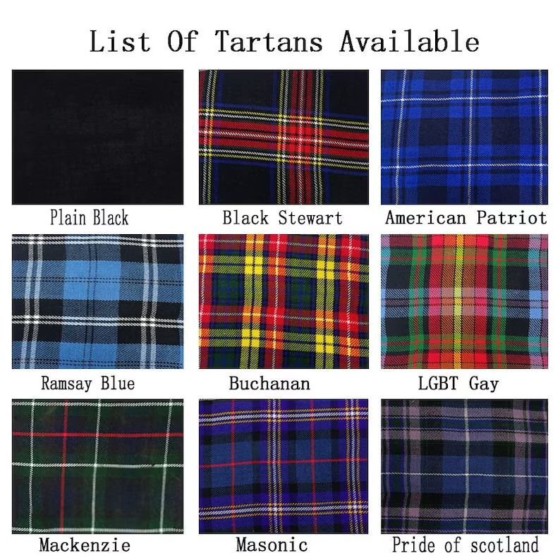 Men’s Scottish Argyle kilt Jacket Outfit 13 Pieces Tartan Shoes Wedding Kilt Set