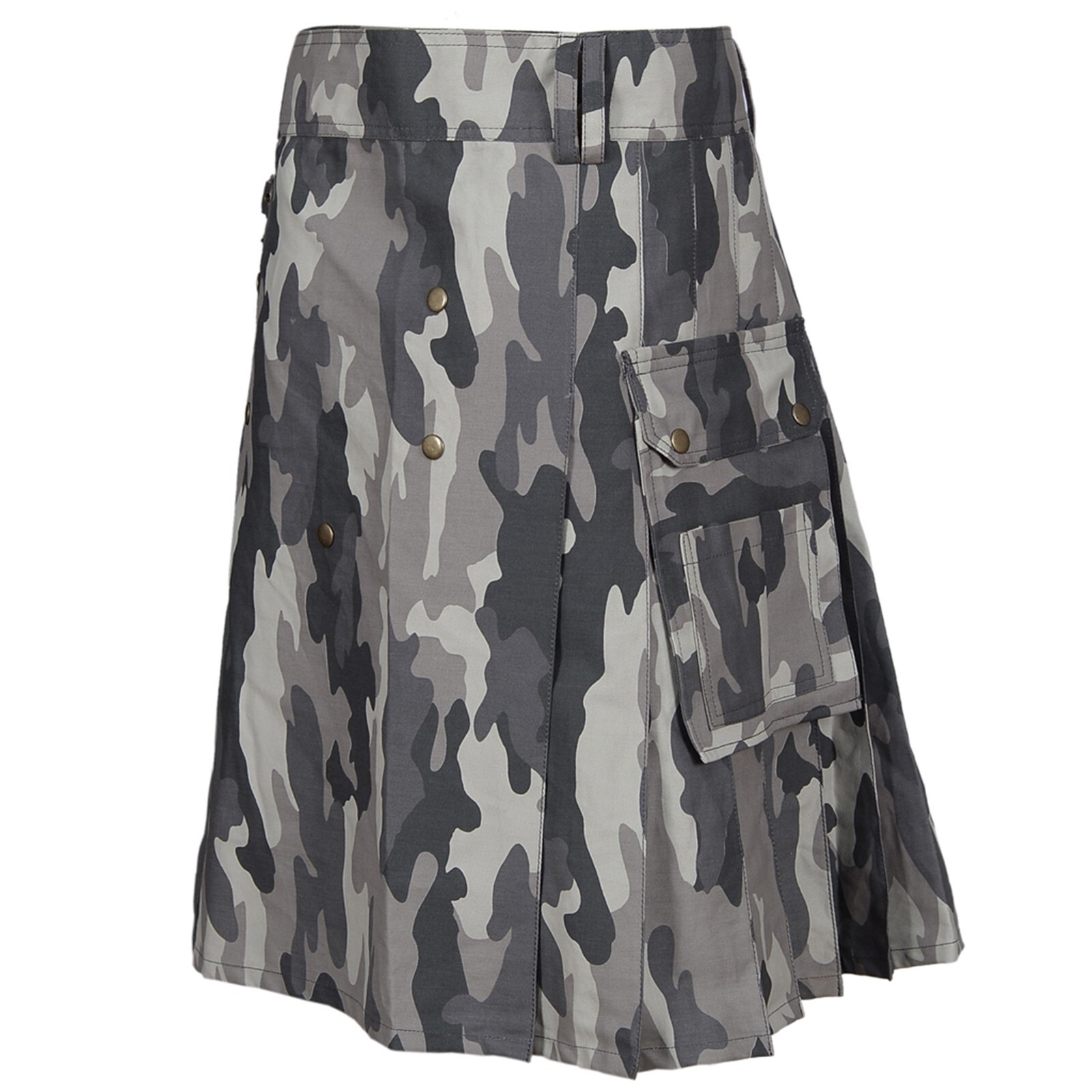 Scottish Utility Kilt Camouflage Army Grey Men Highlanders Modern Kilt Costumes