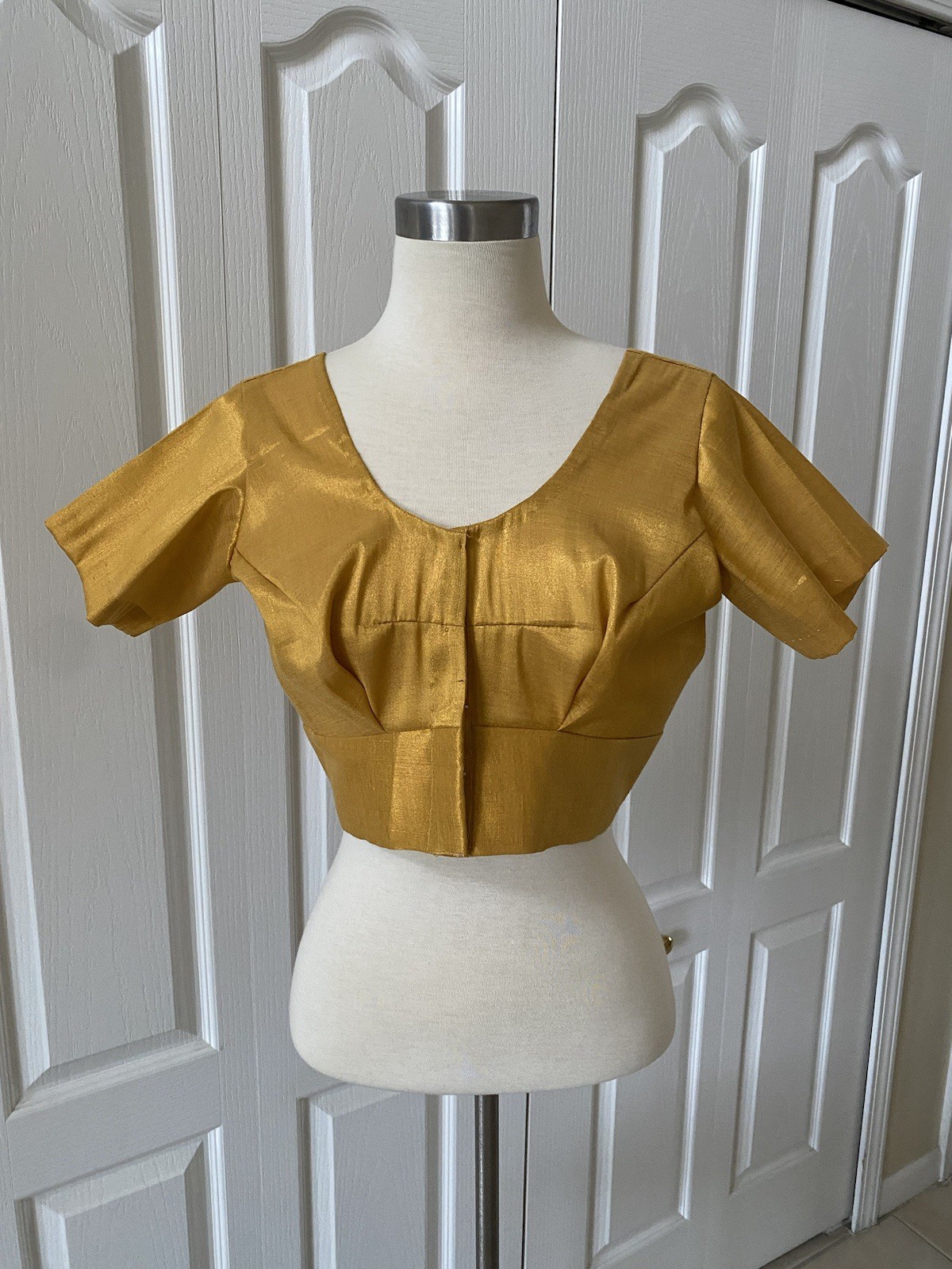 Sari With Stitched Blouse Crop Top New