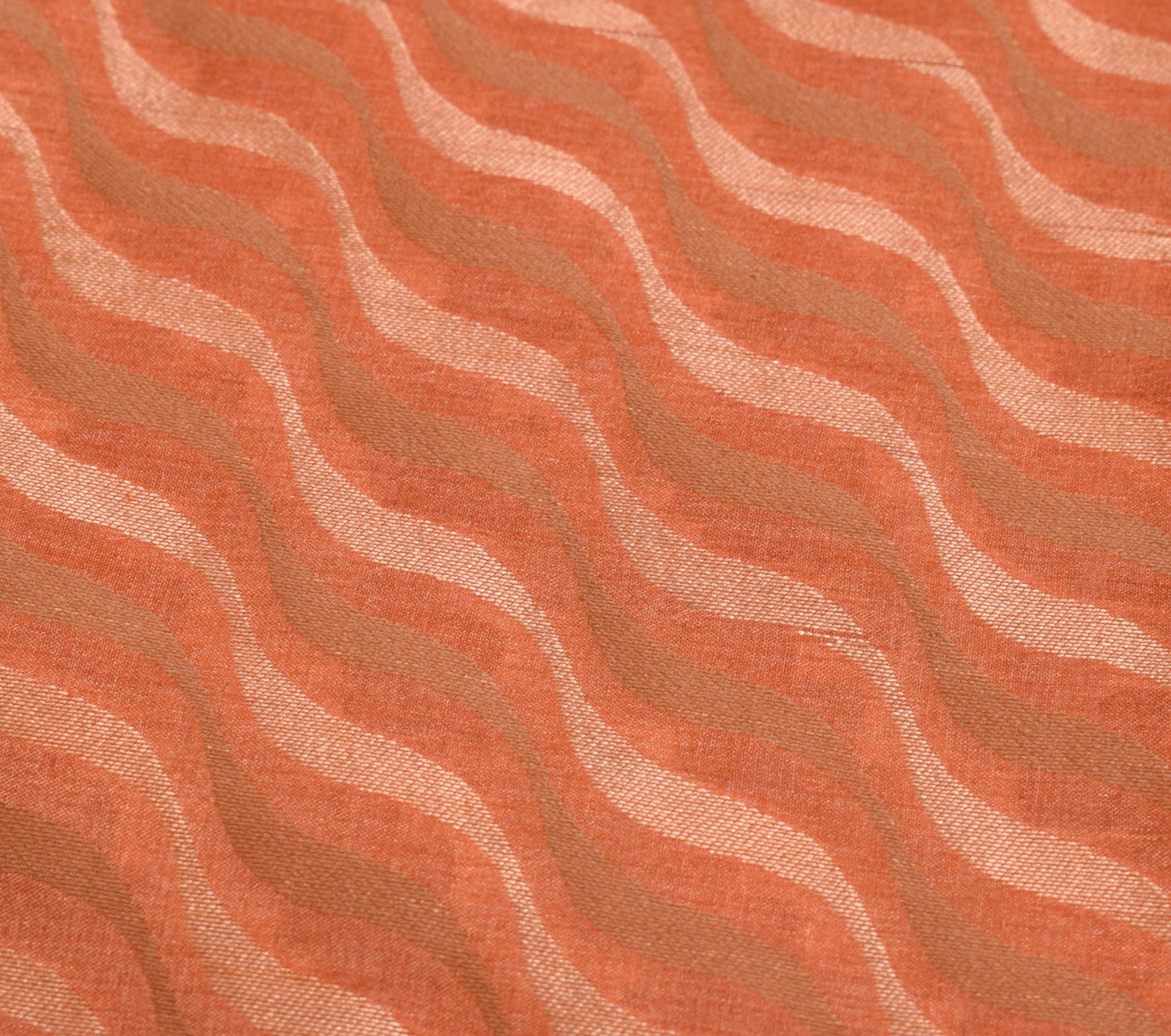 Sushila Vintage Pure Tussar Silk Saree Laheriya Woven Orange Soft Sari Fabric