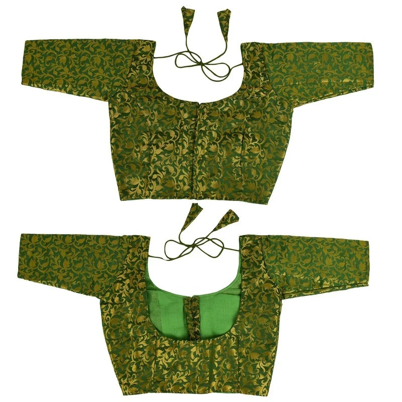 Women’s Blouse Bollywood Stylish Lehenga Choli Readymade Brocade Silk Crop Top