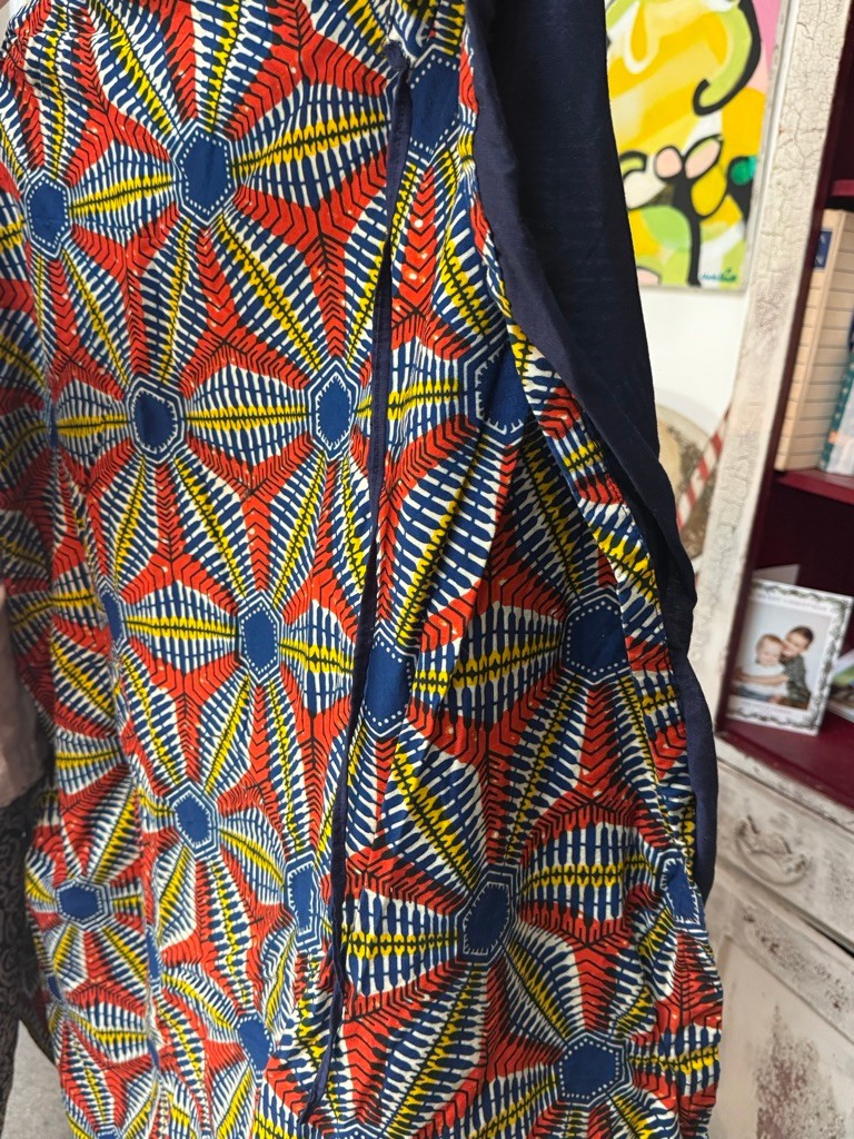African Ankara Wax Print Lined Rectangular Wrap Dress by HITARGET