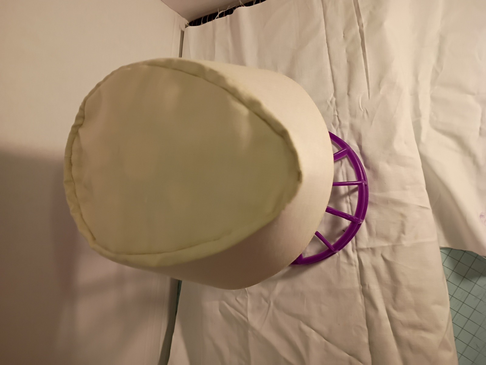 Off White Linen African Crown In Size 22 1/2″ Small. Handmade, Custom Designed