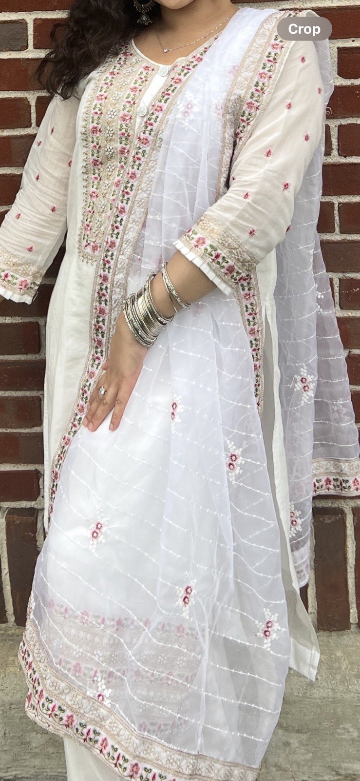 White Salwar Kameez Size Medium Mint Conditions