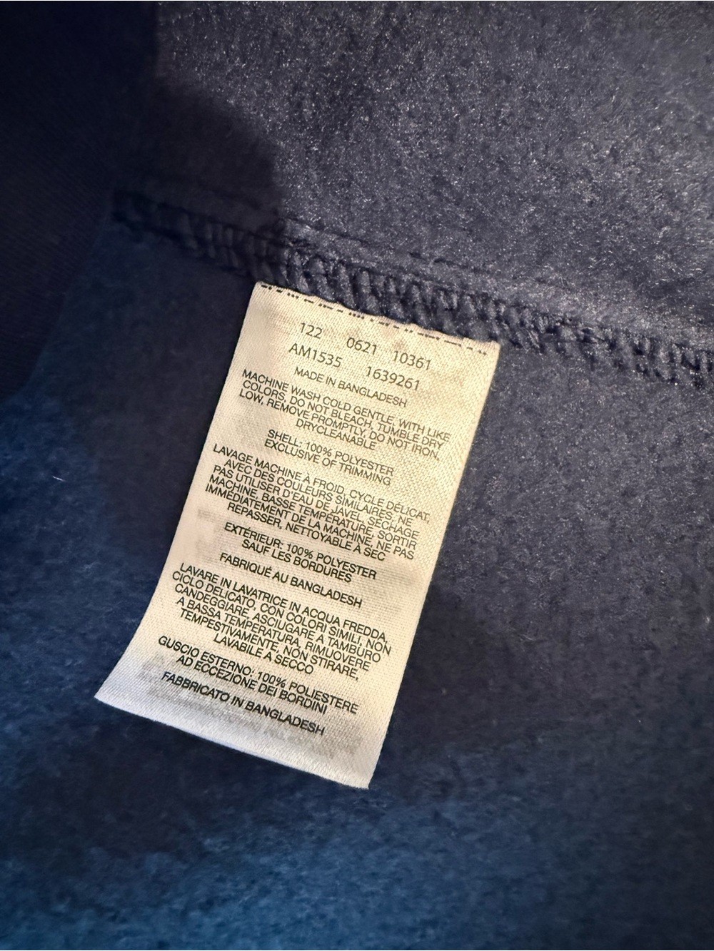 Columbia Men’s Size Large Mountain Full Zip Fleece Vest Navy Blue