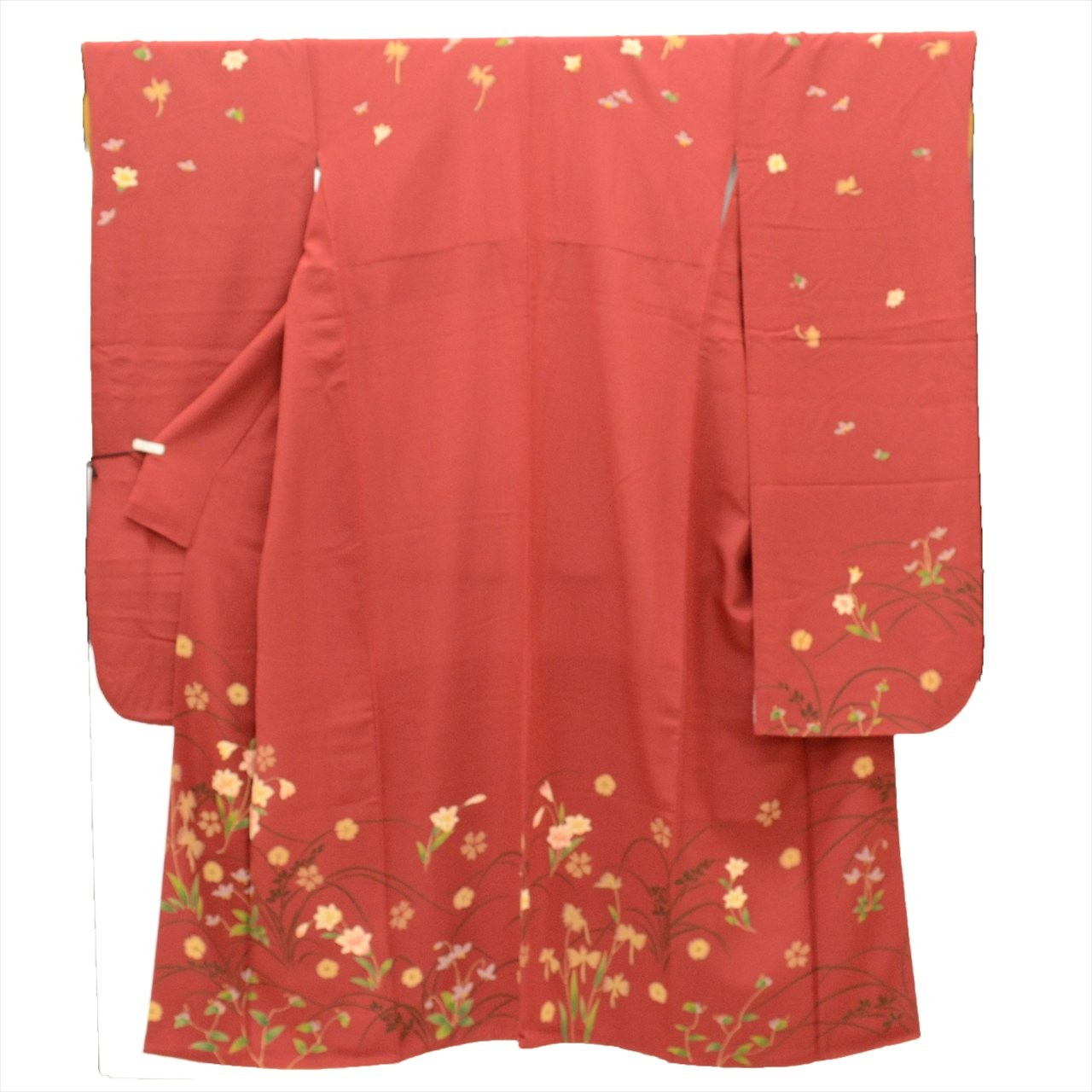 Vintage Japanese Kimono | Furisode & Nagajuban Set | Red Silk | tt1522b*