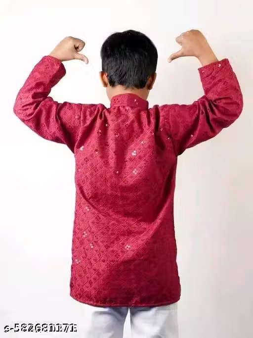 BOYS ETHNIC KURTA & PYJAMA SET Ready To Wear kurta set Without Dupatta