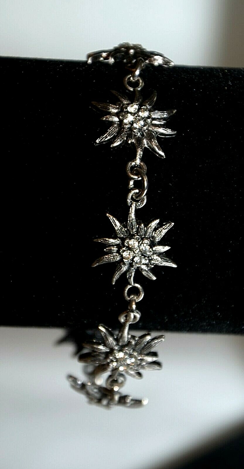 Toggle BRACELET Edelweiss Flower German Faux Silver Oktoberfest Dirndl Dress