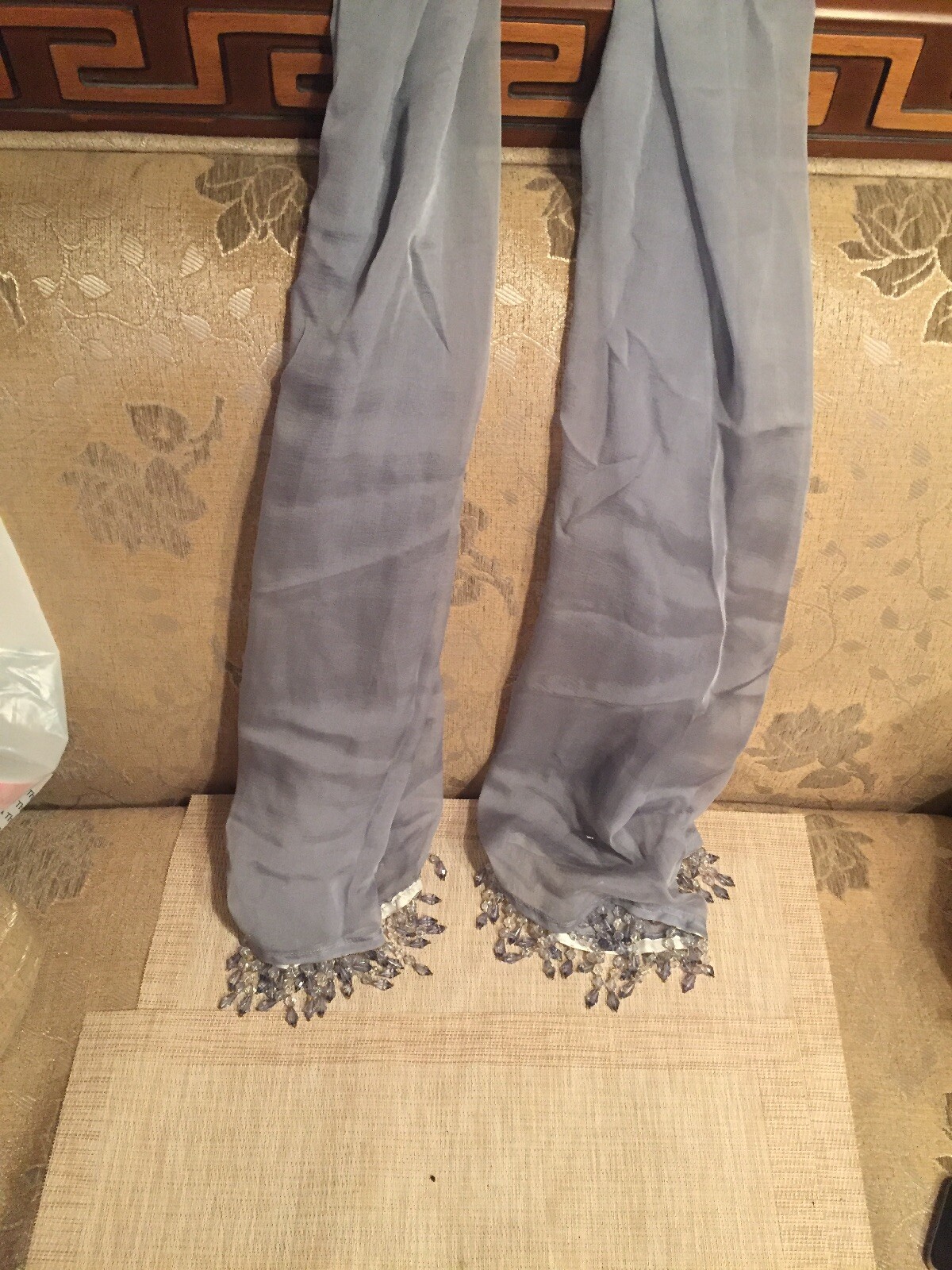 Silk Women Blue Shaul With Stone New Free Shipping