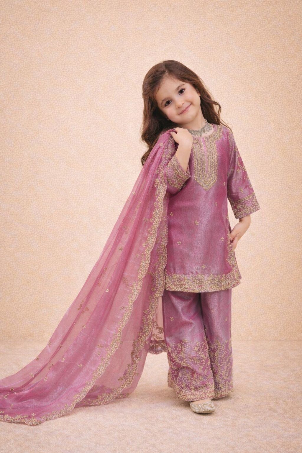 Readymade kids girls top sharara party wear eid indian girls designer dress