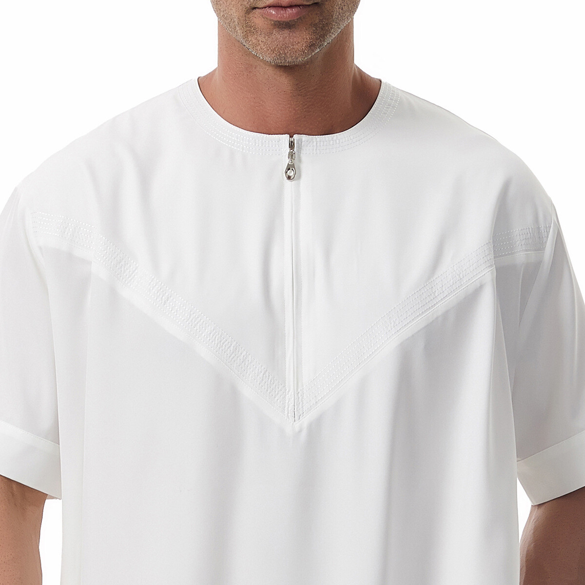 Men Thobe Jubba Thoub Muslim Men Short Sleeve Kaftan Saudi Arab Thoub Dishdasha