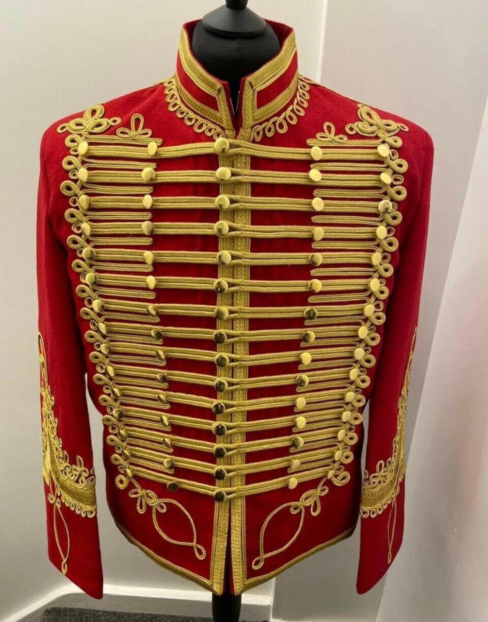 Vintage Military jacket Napoleonic uniform Hussar jacket Tunic Pipe Band Jacket.
