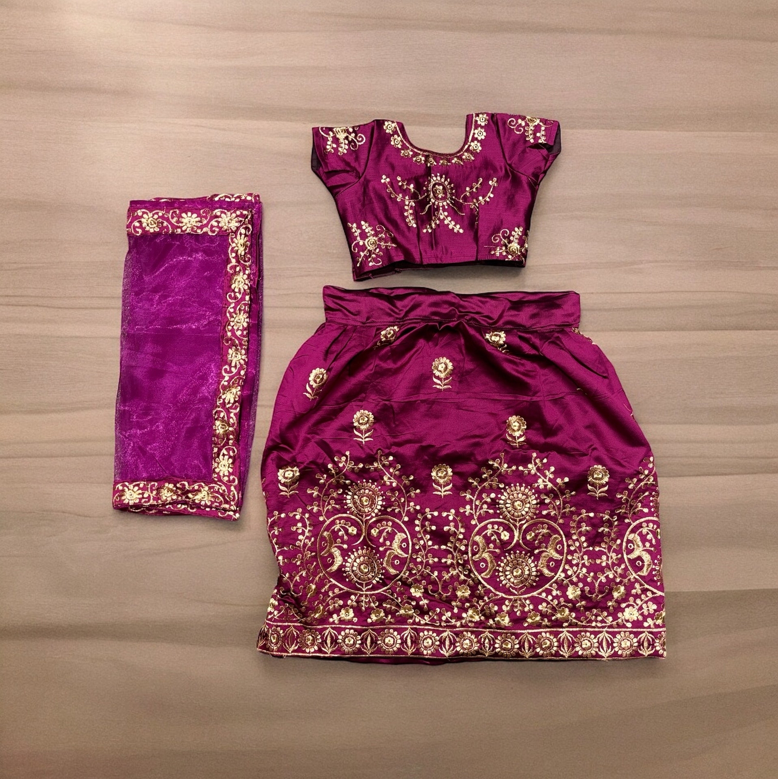 Adorable Little Girls’ Traditional Lehenga Set – 004