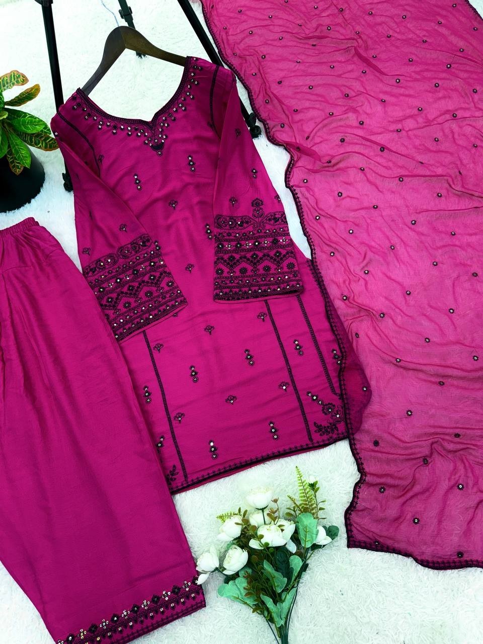 Trending Designer Rayon Cotton Salwar Kameez With Dupatta For Wedding