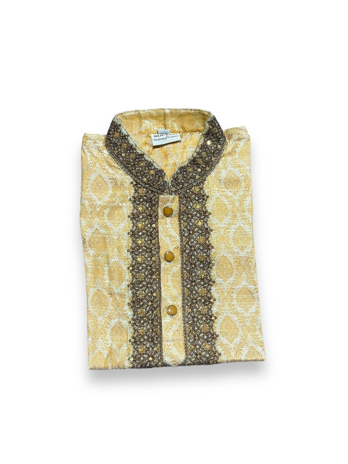 Traditional Boys Embroidery Work Cotton Kurta- 06
