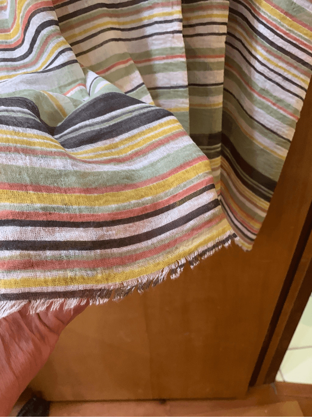 Green Multi Stripped Kimono #spring #summer