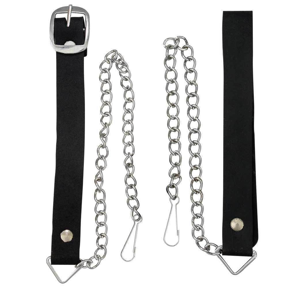 Black Day Fur Sporran with 3 Fur Tassels Double Chain Kilt Belt Bagpipe Fly