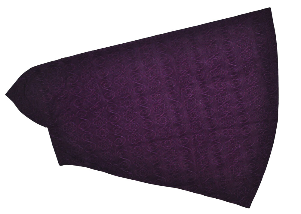 Purple 1 Piece Al-Amira Hijab in Textured Jacquard Fabric Medium Size