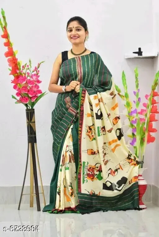 Women’s Soft Cotton Saree With Separate Blouse piece