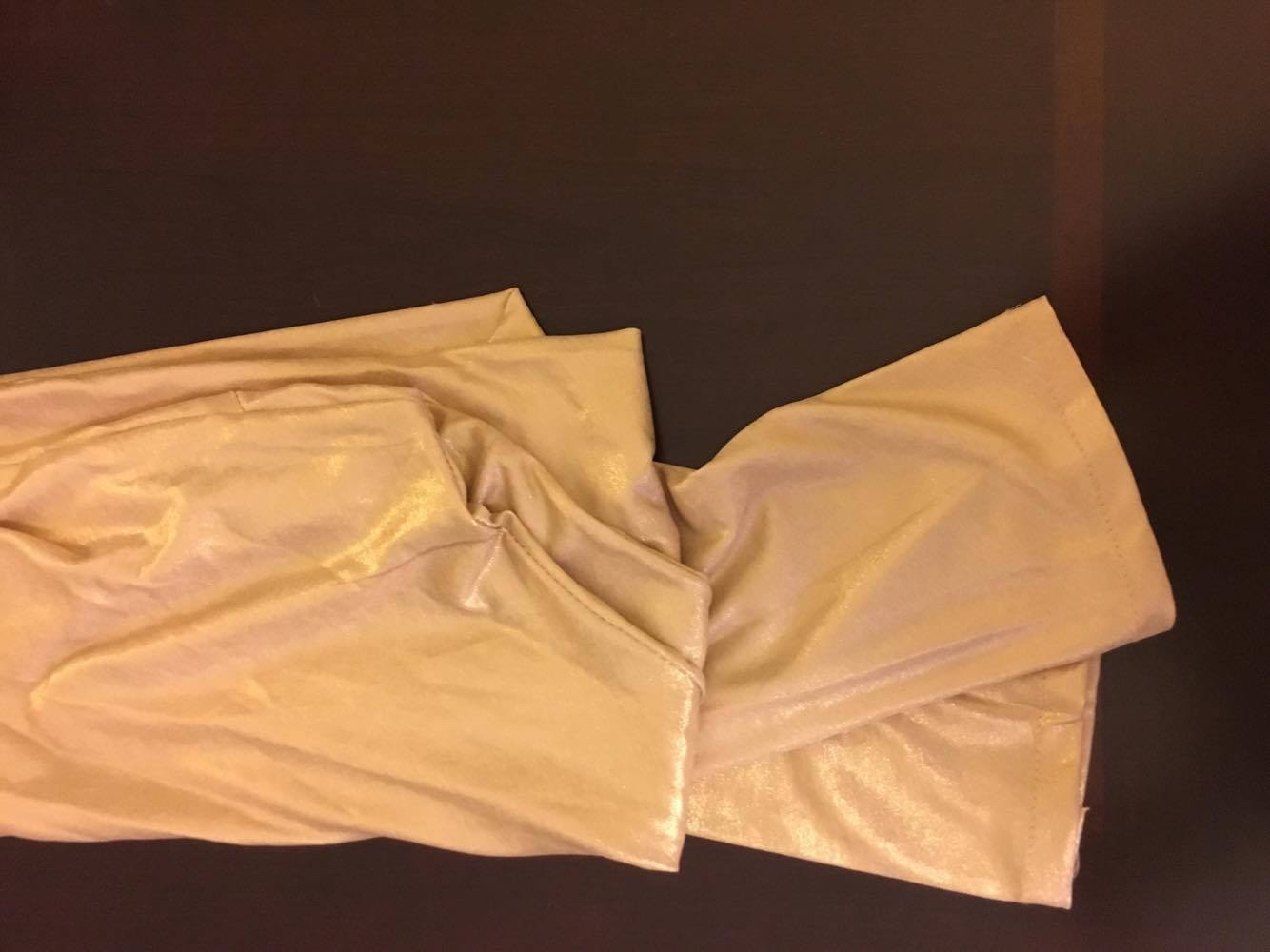 custom, handmade anarkali style suit cream/golden/blue with dark golden dupatta 