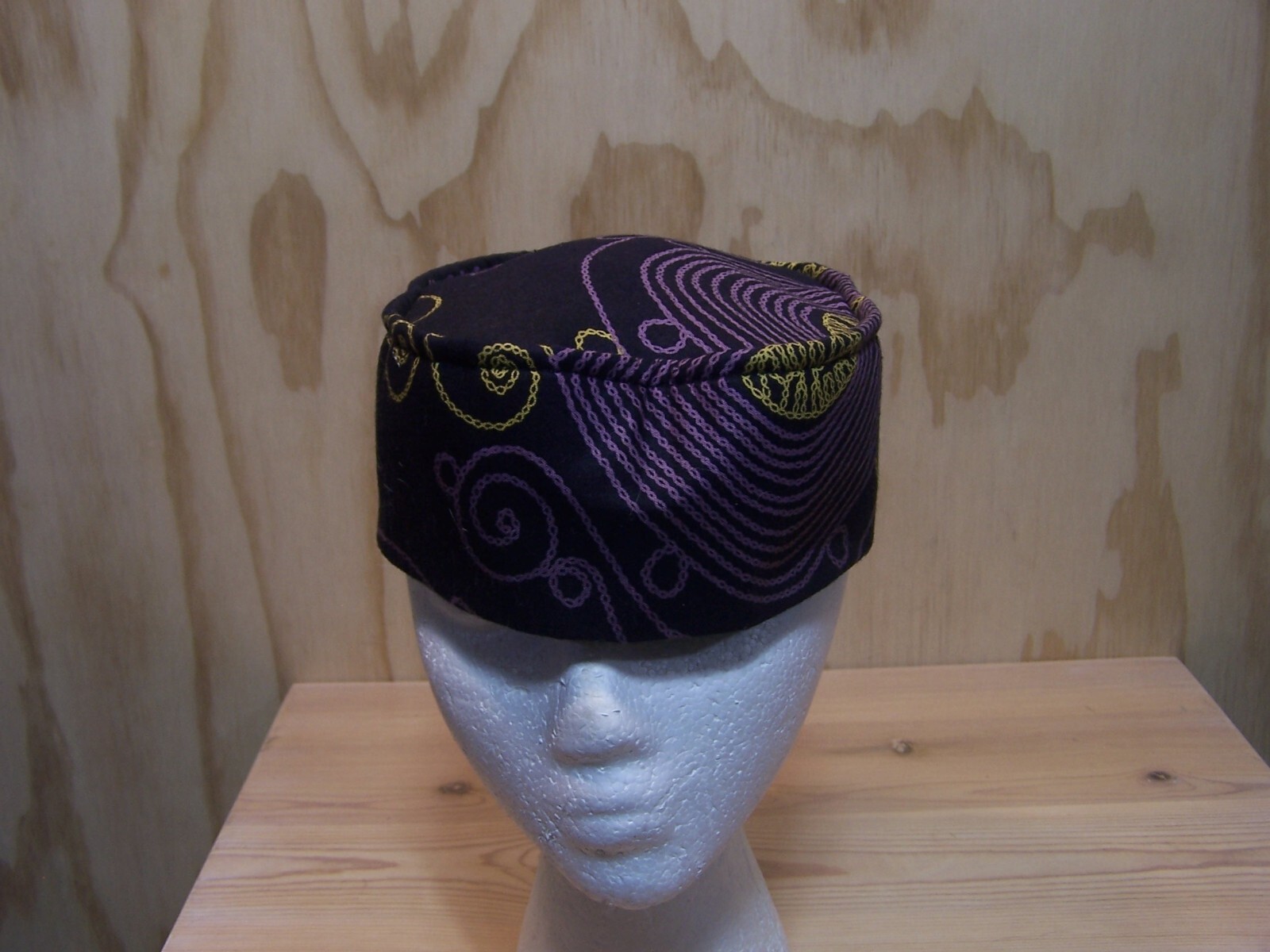 Blue Fashion Multi Color Lightweight Cotton Pill Box Hat – Made in the USA SZ L
