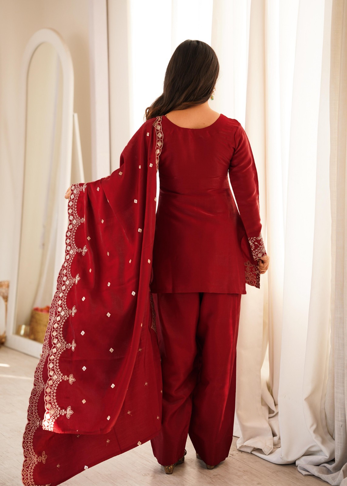 3 PIECE PAKISTANI DESIGNER FARSHI SHALWAR SUIT WEDDING PARTY WEAR WOMEN EID