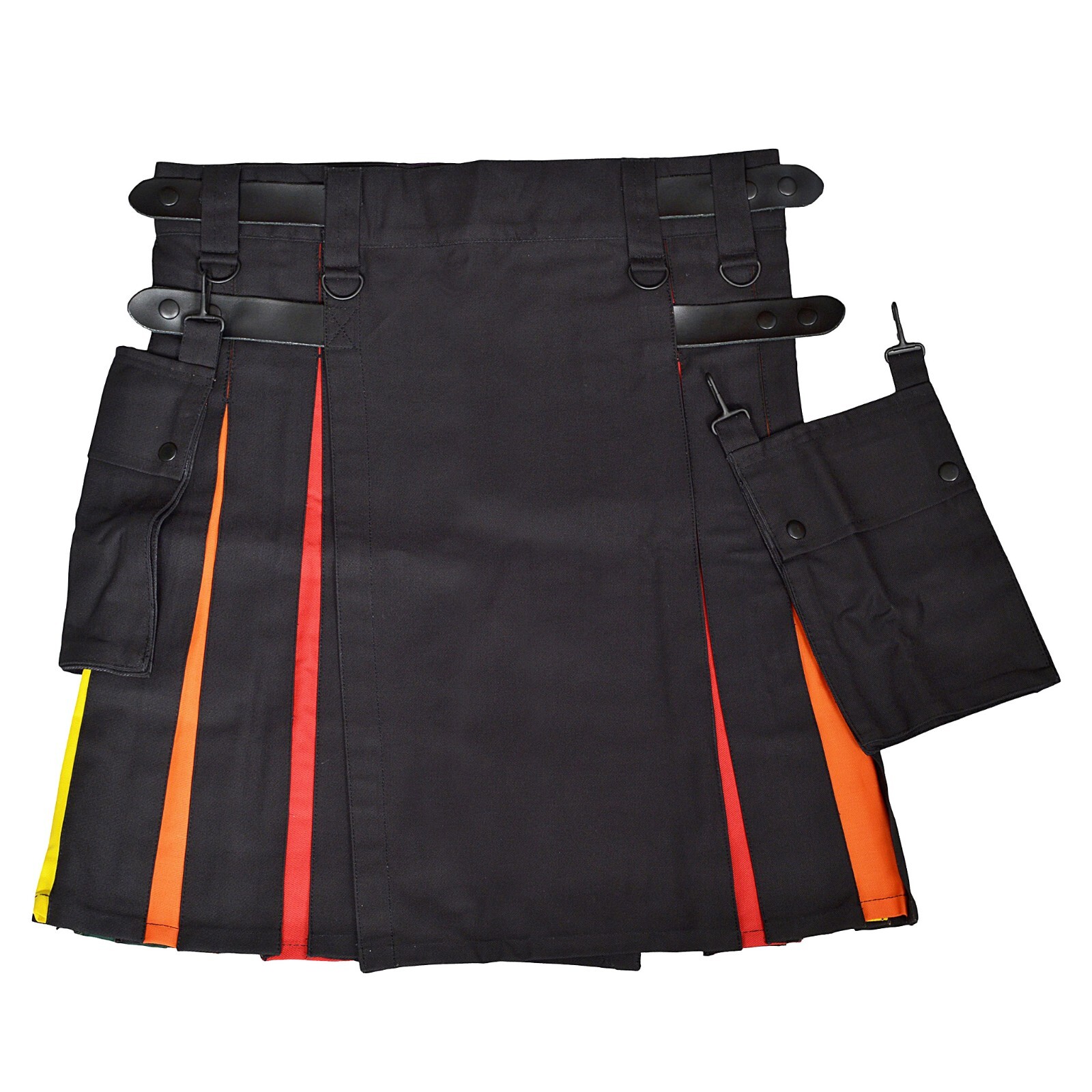 Hybrid Utility Kilt for Men Scottish Rainbow Kilt Traditional Highlander Outfit