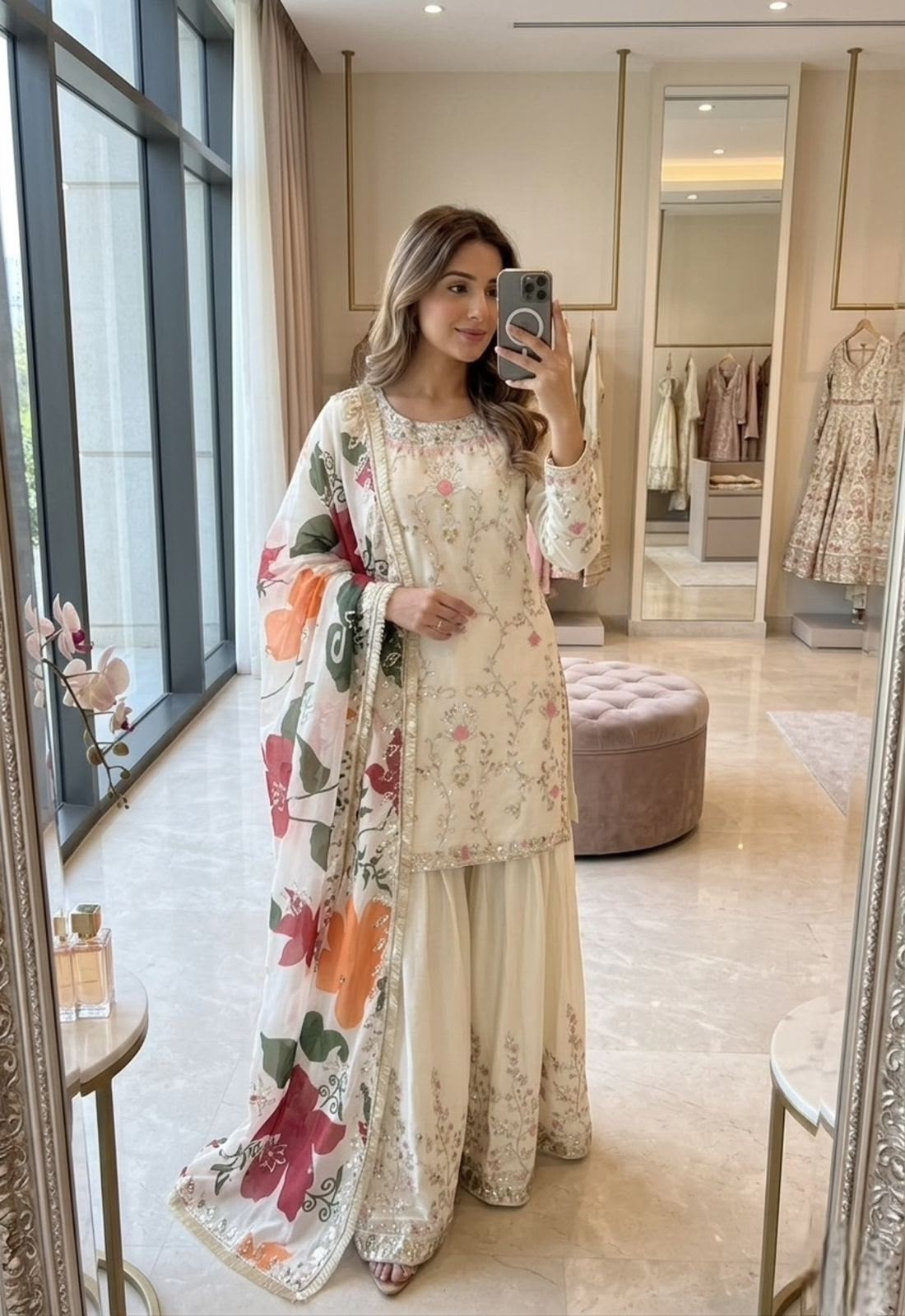 INDIAN SALWAR KAMEEZ PAKISTANI WEDDING PARTY DRESS WEAR BOLLYWOOD SUIT SHARARA