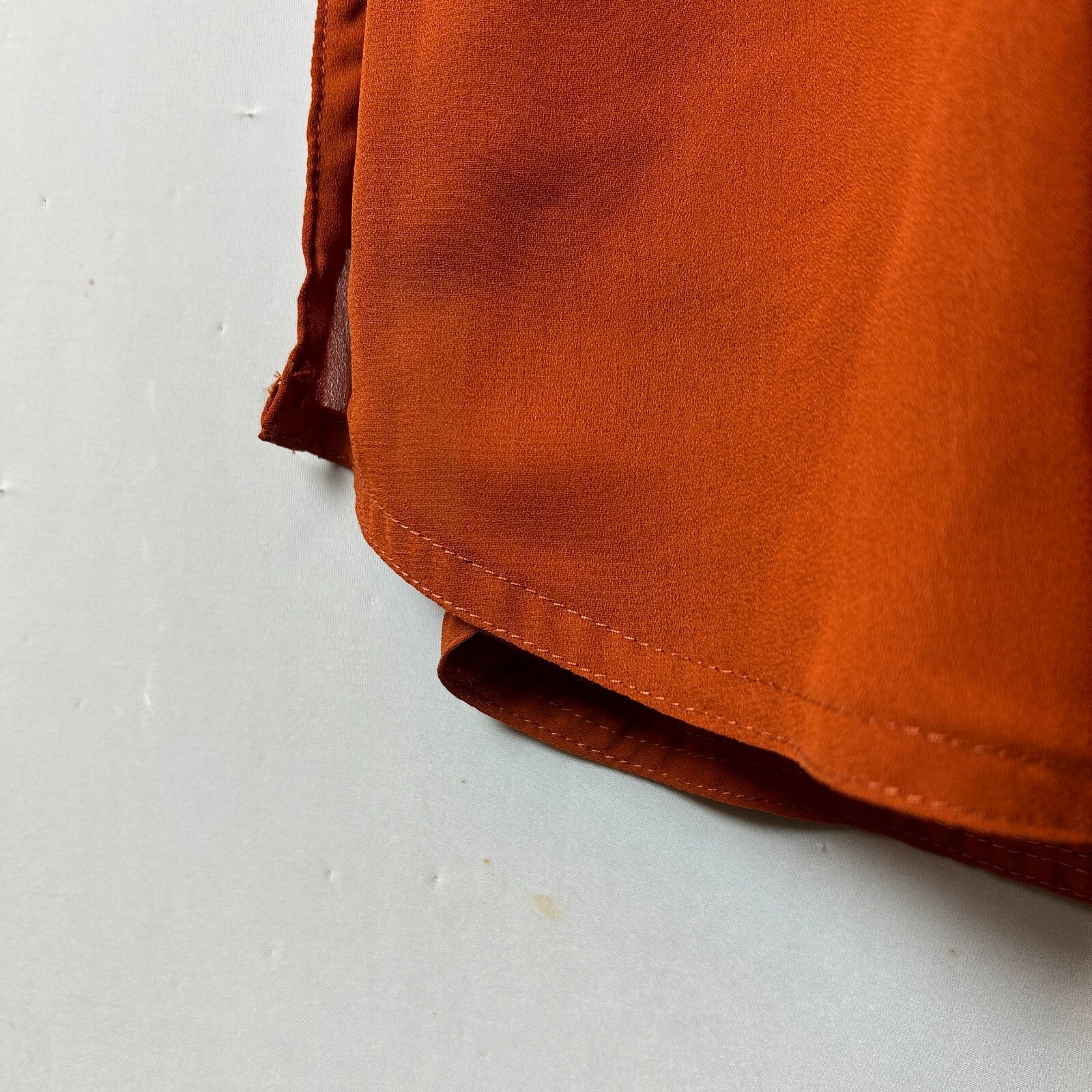 Indian Kurta Womens Small Orange Top Pants Beautiful Floral Embroidery