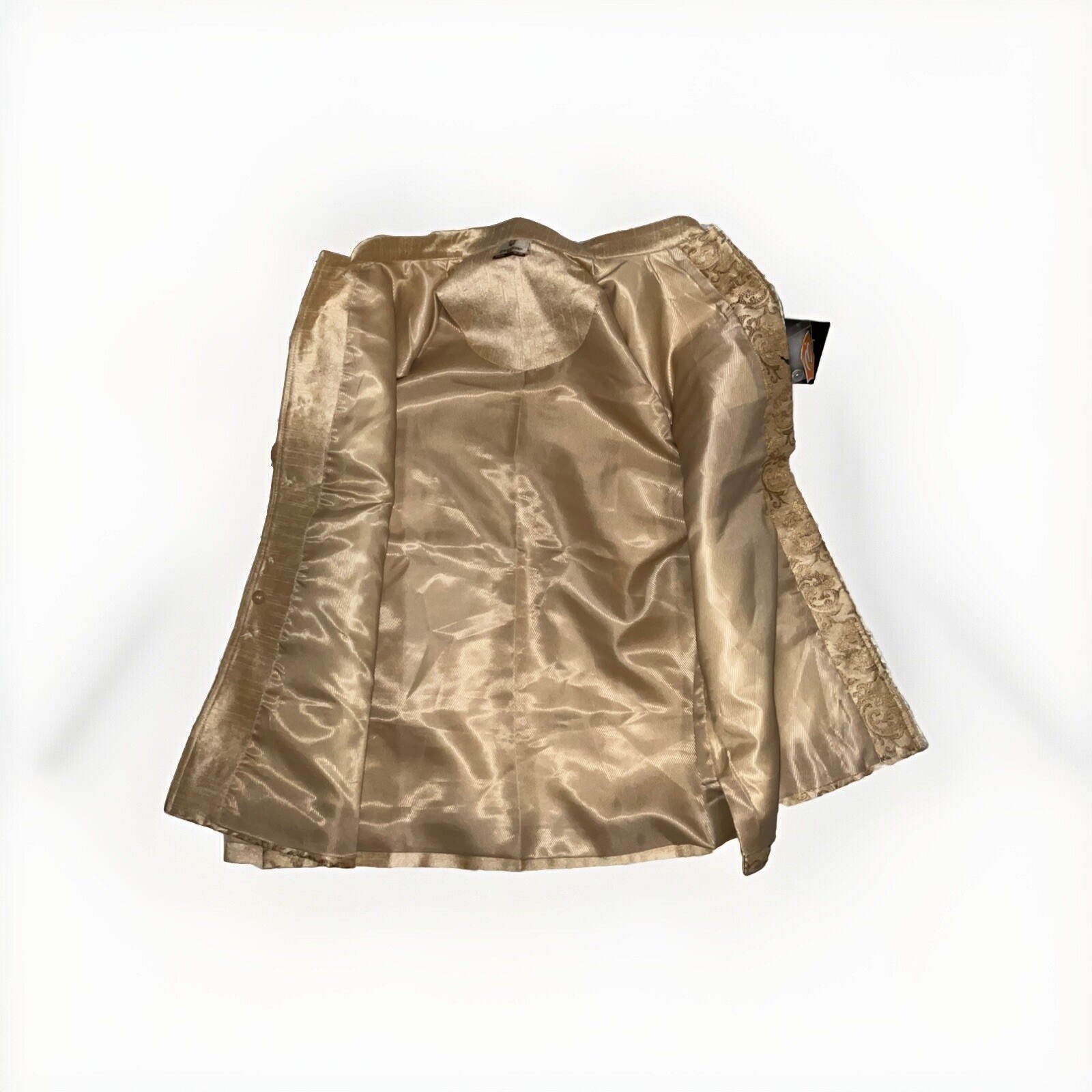Manyavar Men’s 1pc Jacket Vest Fawn Gold/Cream, Size Medium/38 NEW Made In India