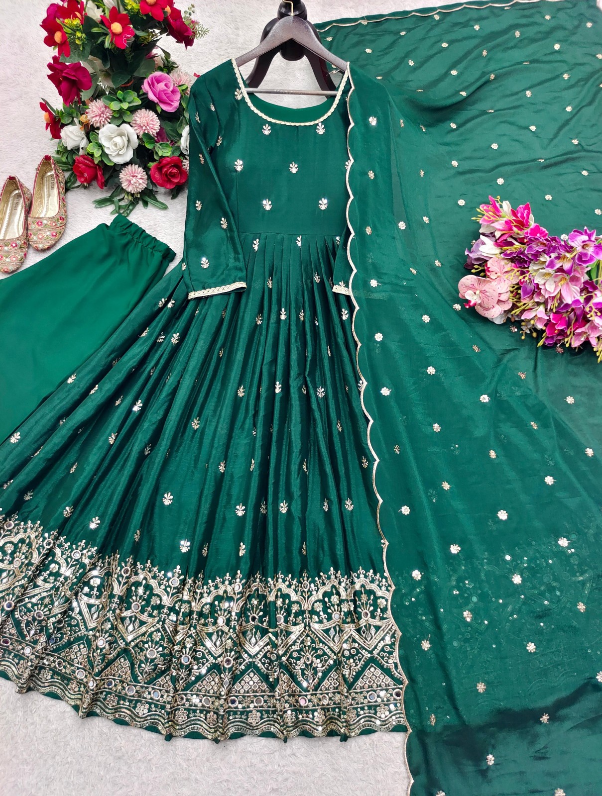 GOWN SALWAR KAMEEZ PAKISTANI INDIAN WEDDING PARTY WEAR DRESS BOLLYWOOD SUIT NEW