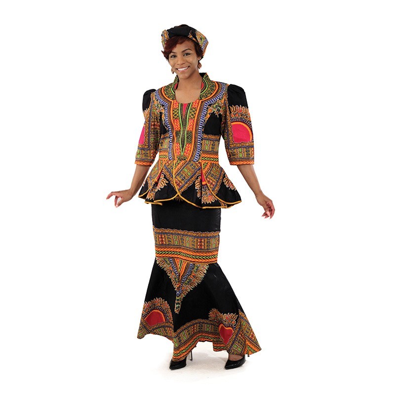 African Print Luxury Skirt Set For Mom LG – 2XL