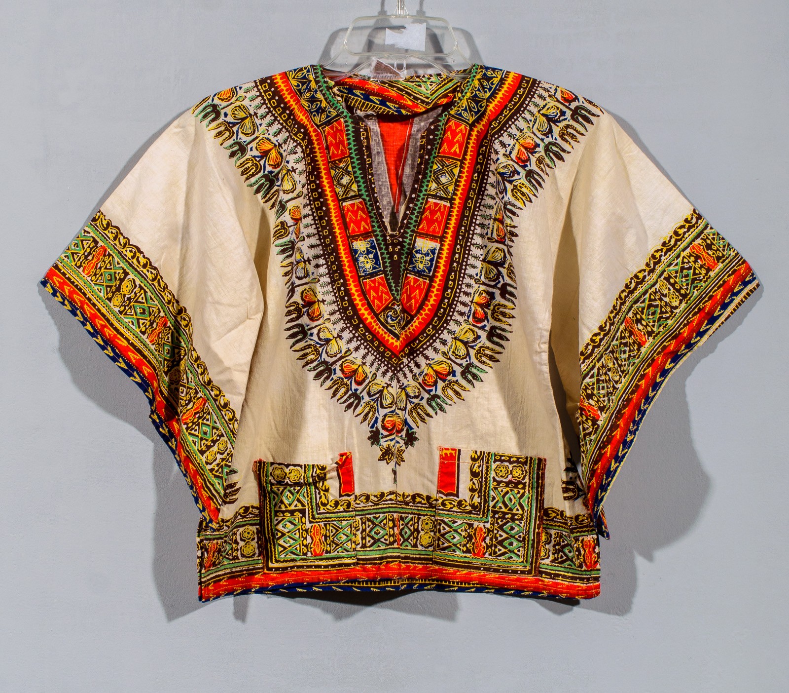 Vintage Kid’s Butterfly Angelina Cotton Dashiki African Tunic Kaftan Shirt Sz L