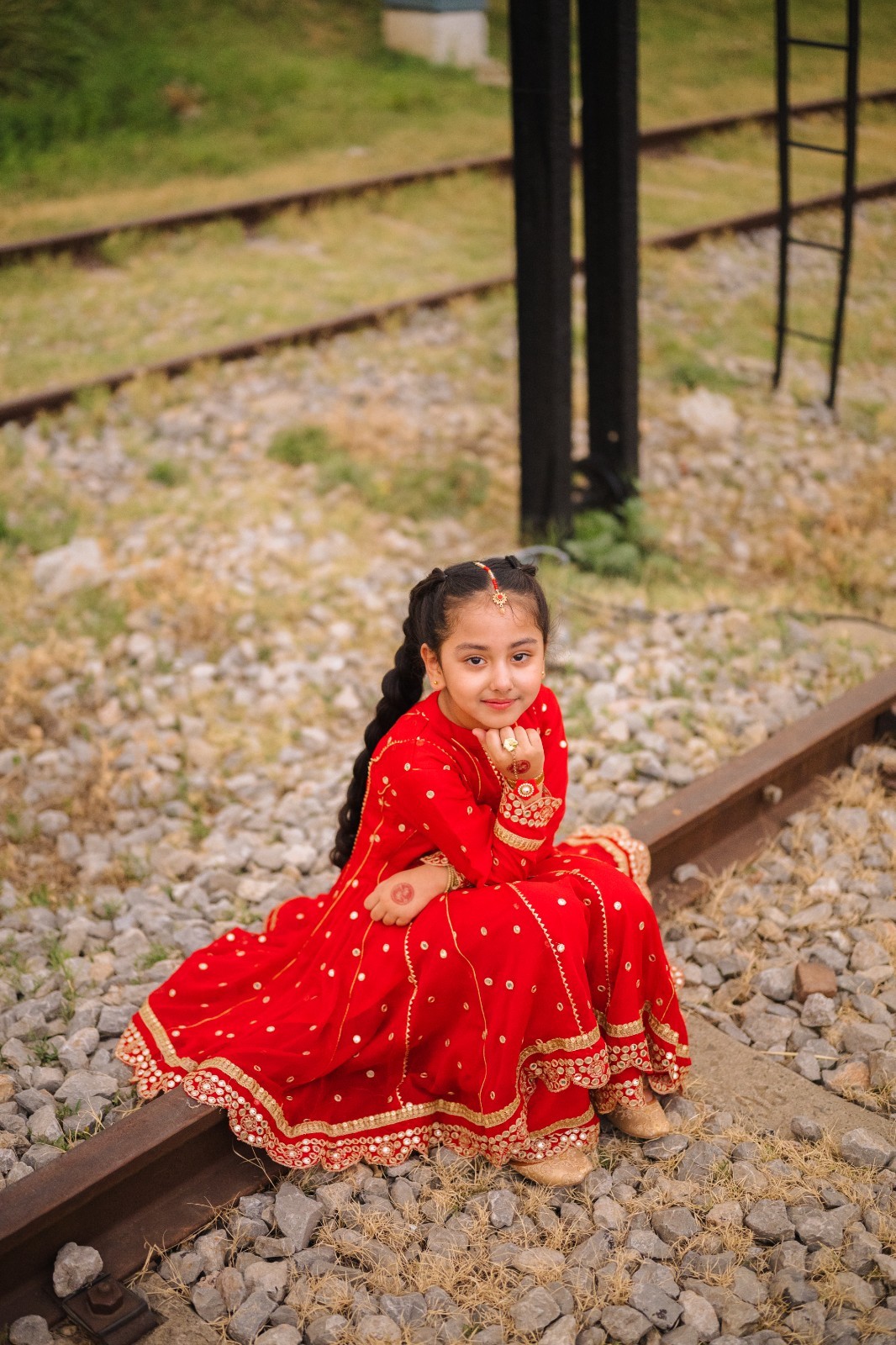 Pakistani mother /daughter matching outfit/ 2 pcs lined dress with plazo pants
