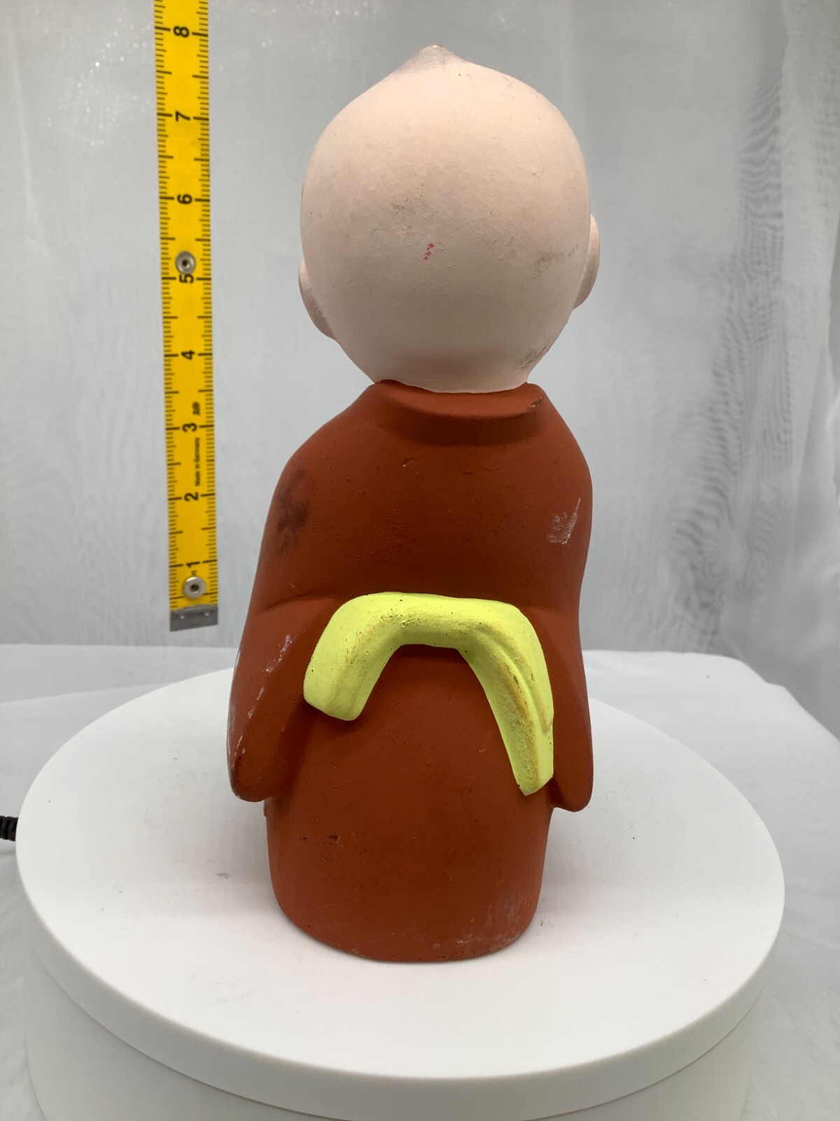 Japanese Clay Bell Ceramic Dorei Asian Antiques child kimono 3.5×2.9×7.0inch