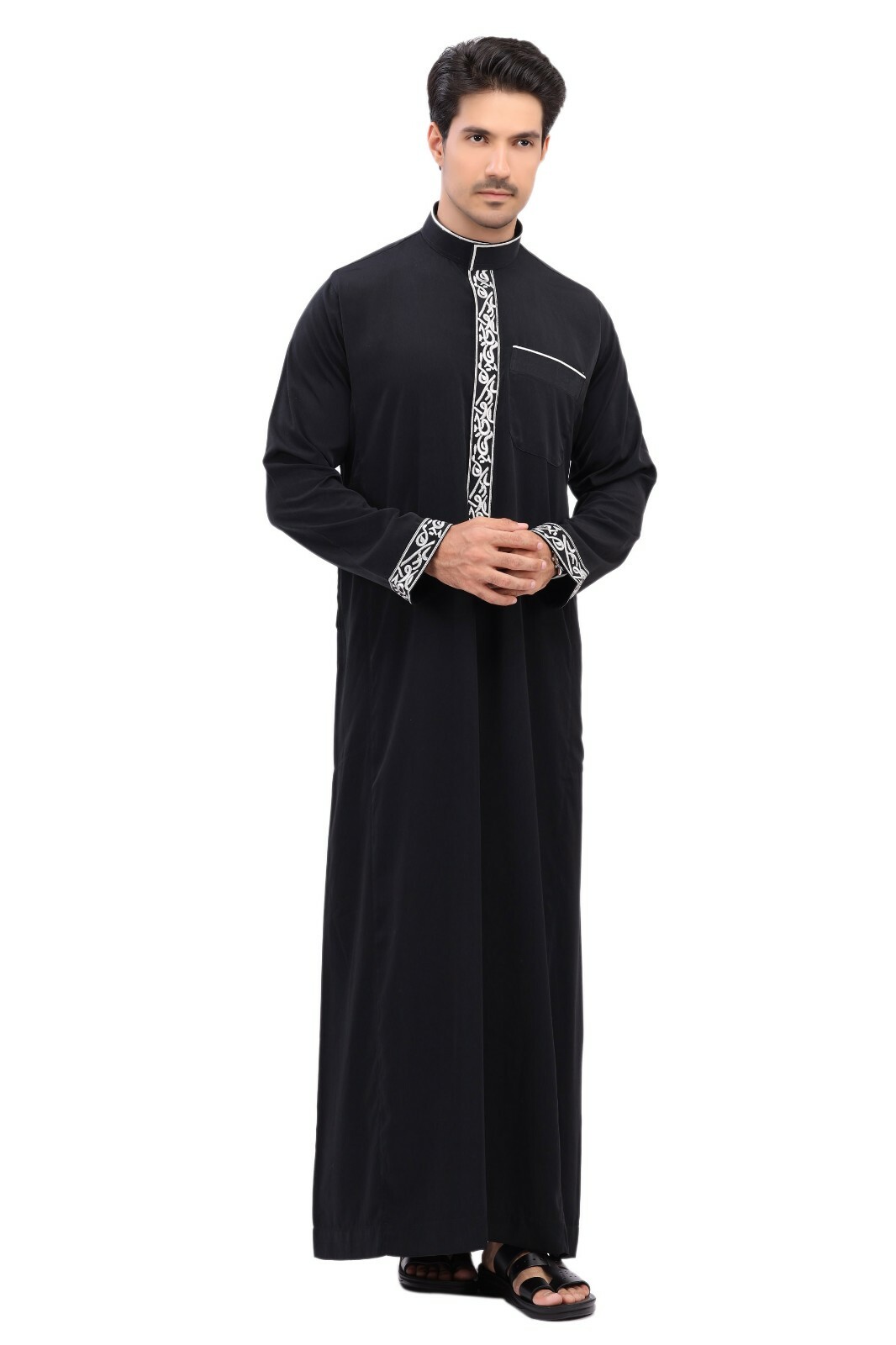 Men’s thoub Dishdasha Thoub Muslim Islamic Abaya Daffah Kaftan AL-Rayan