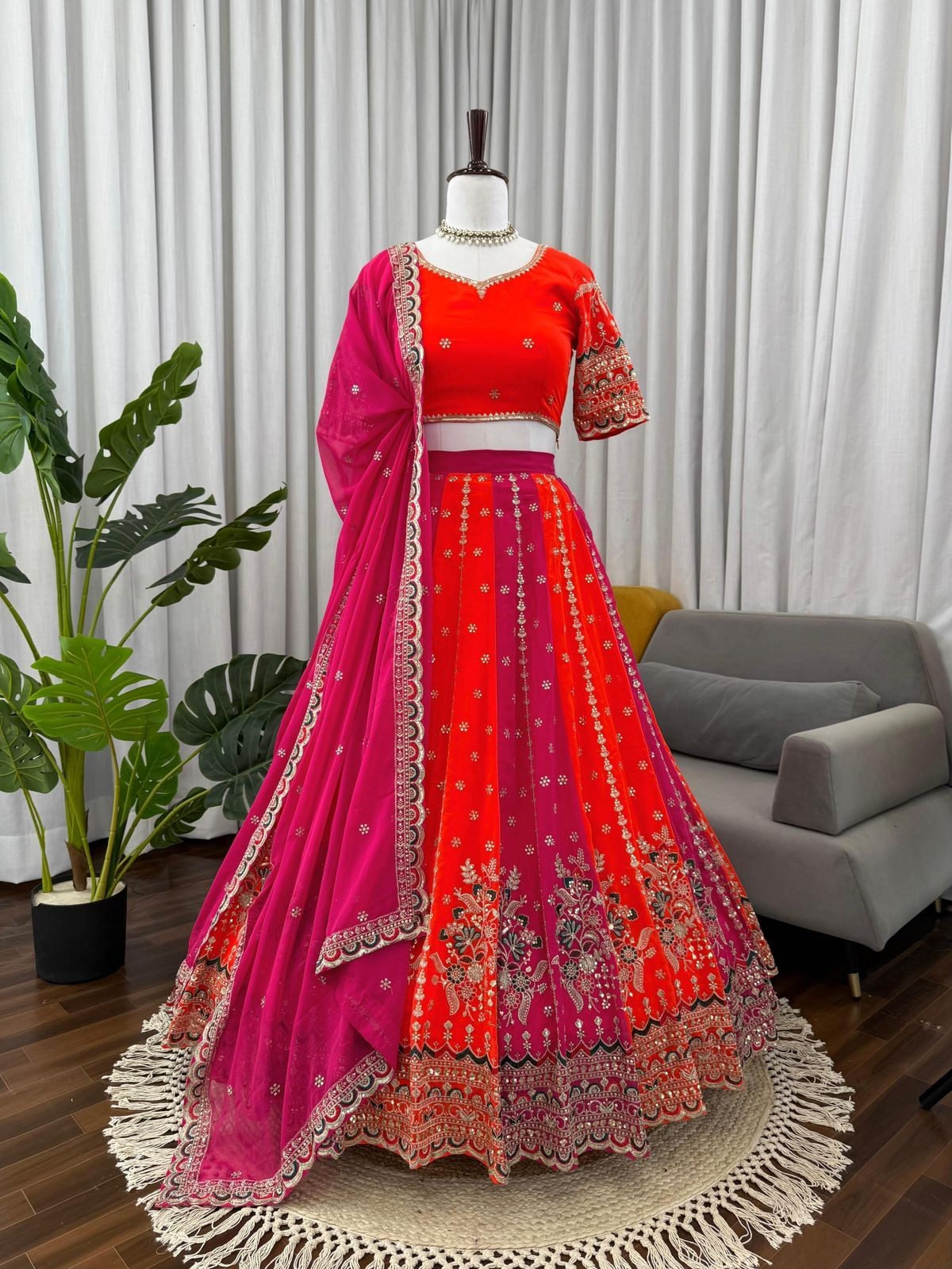 LEHENGA CHOLI INDIAN BOLLYWOOD WEDDING PARTY PAKISTANI WEAR READYMADE
