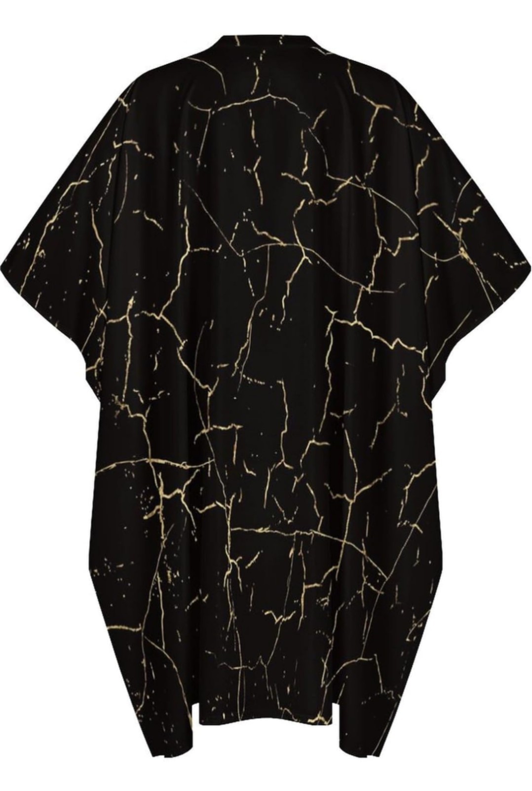 Hegropy 4XL Black Marble Pattern Men’s V-neck Robe Middle East Arabian Robe