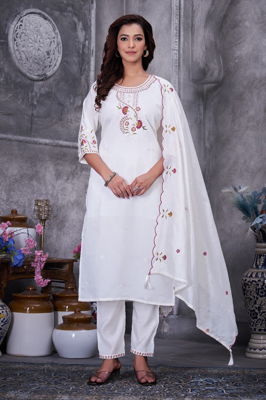 Comfort Fit A-Line Kurta Set For Women Daily Casual Wear Ethnic Dress Anarkali