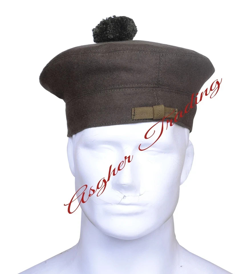 Handmade Premium Wool Blend Scottish Piper Tam O’ shanter kilt Caps Balmoral Hat