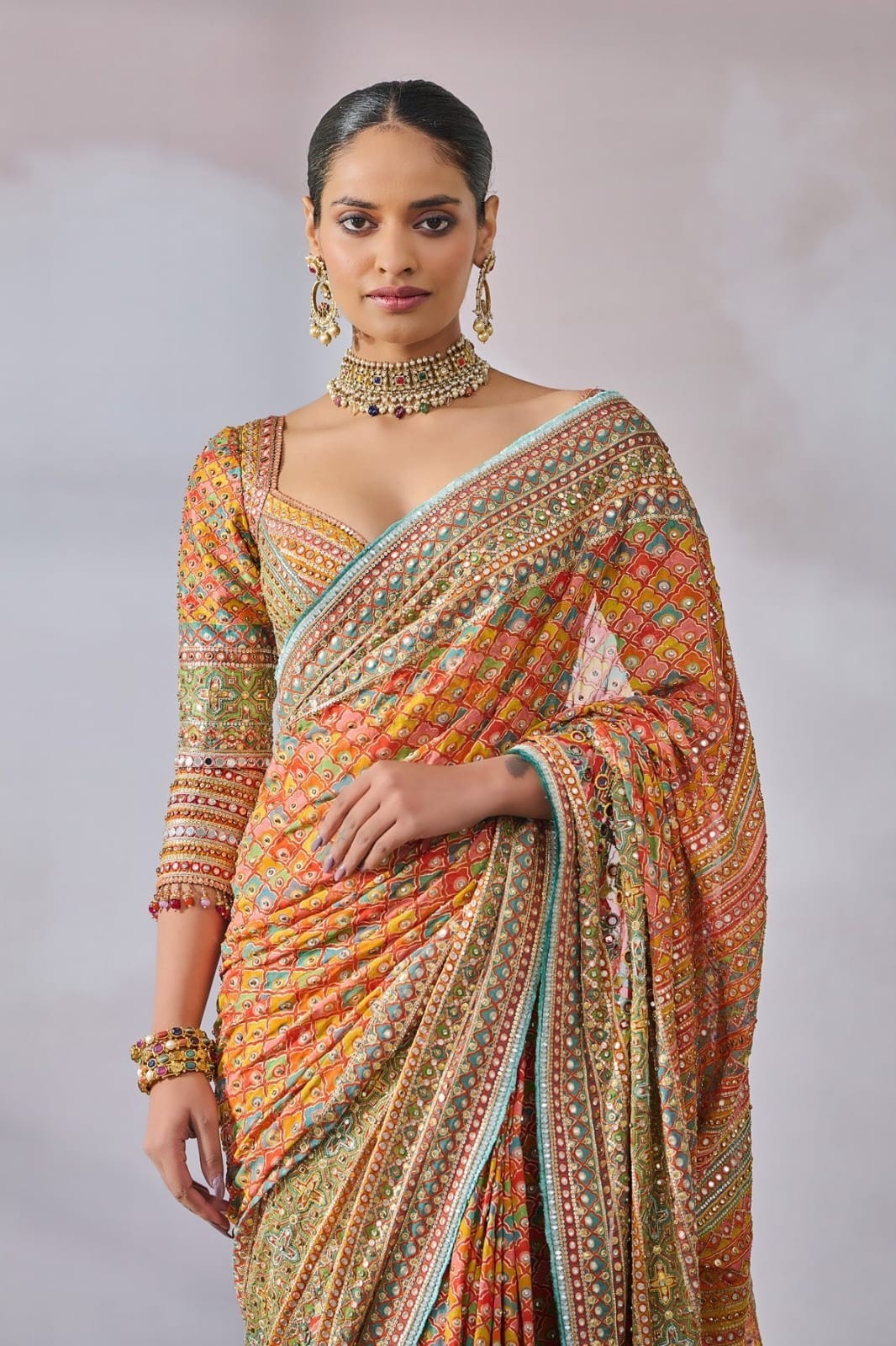 Saree Blouse Bollywood Party Wear Indian Pakistani New Sari Wedding Designer