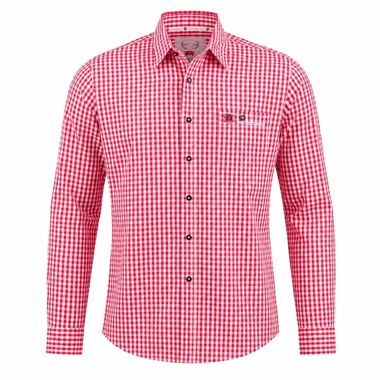 Oktoberfest Mei Wiesnhemd Mens Red Gingham Button Down Shirt Large beer festival