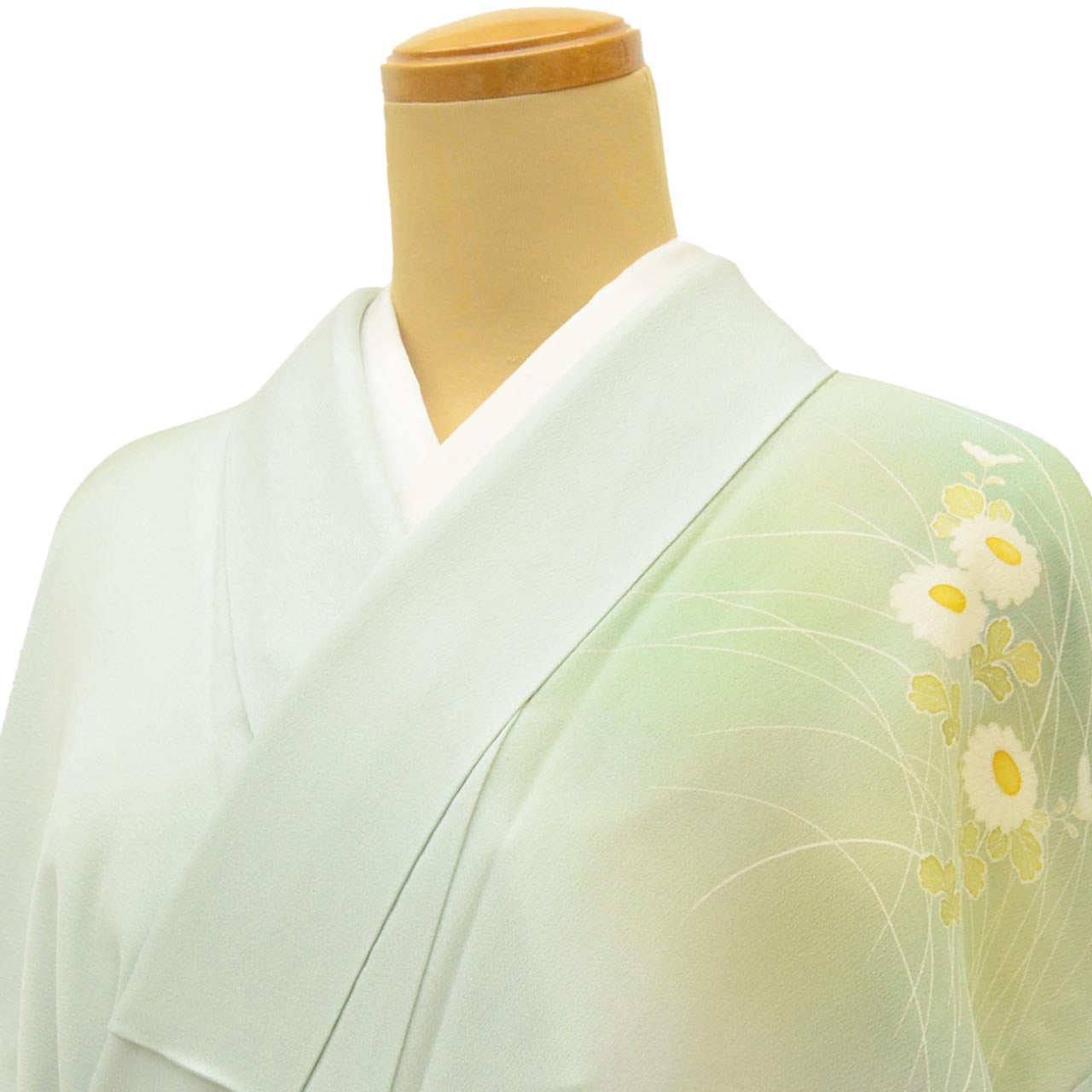 Vintage Japanese Kimono | Houmongi | Green Silk | uu1132b