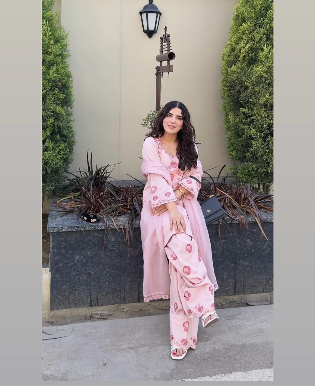 Beautiful Pink Silk Salwar Kameez With Faux Georgette Dupatta For Women