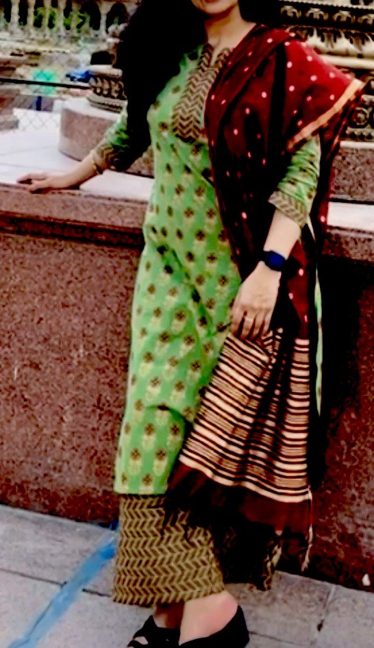 Traditional Indian Kurti Set With dupatta and Palazzo Pants