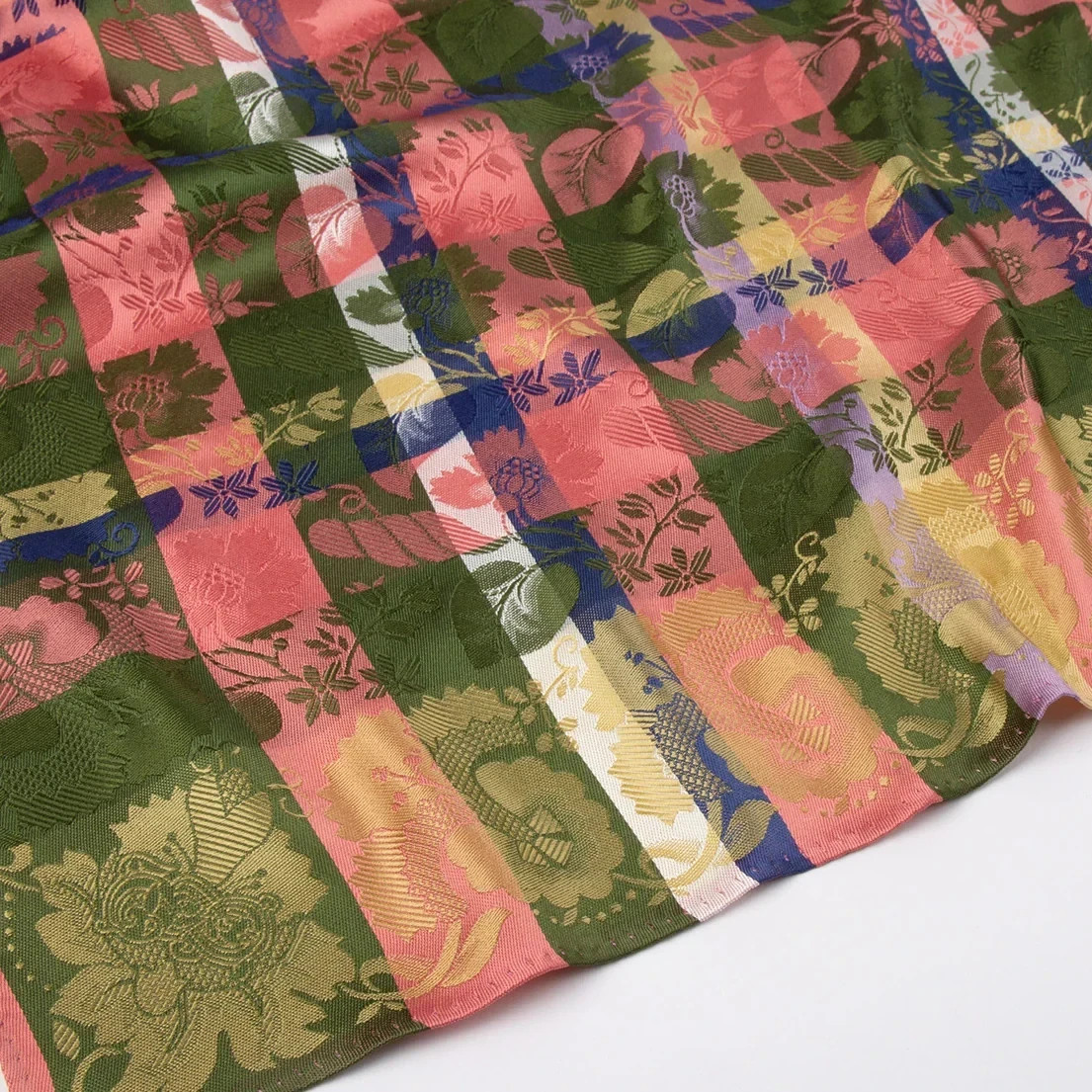 AUTHENTIC Bunad Norwegian shawl TYRIHANS 100% silk scarf Norway 70cm ES21