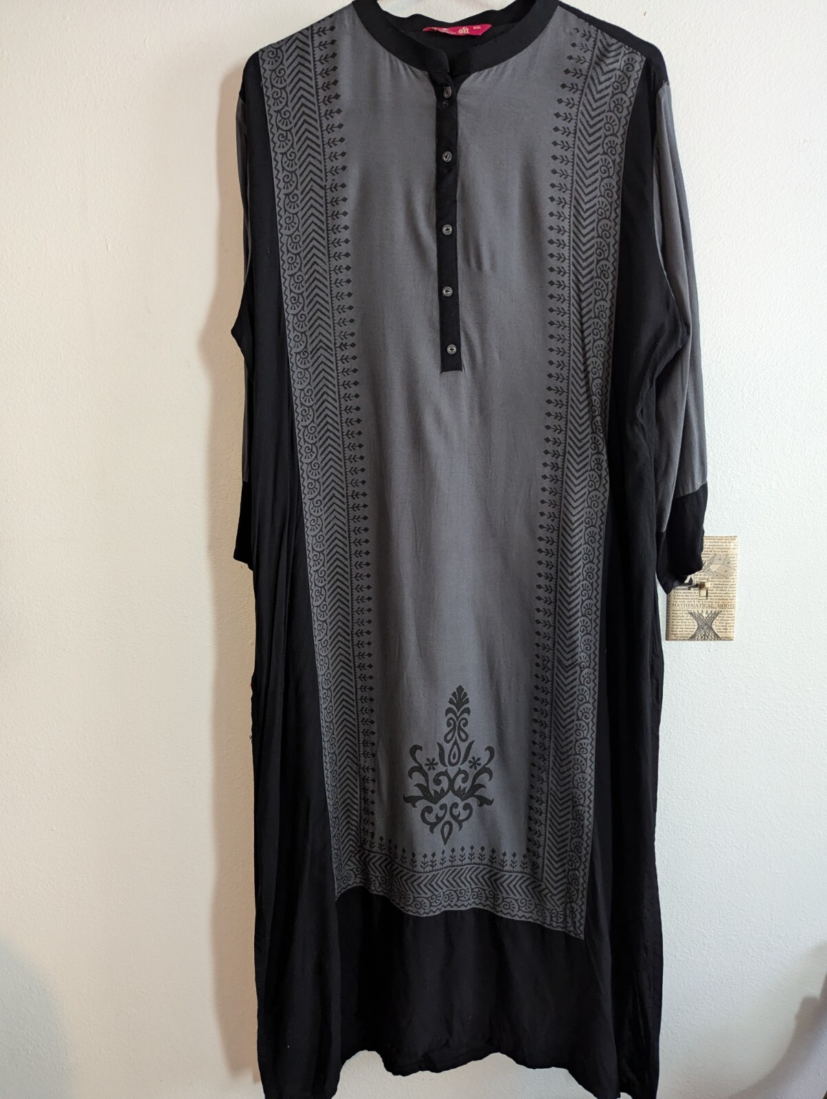 Indian Bollywood Kurta Kurti Designer Women Dress Top Tunic Black Gray