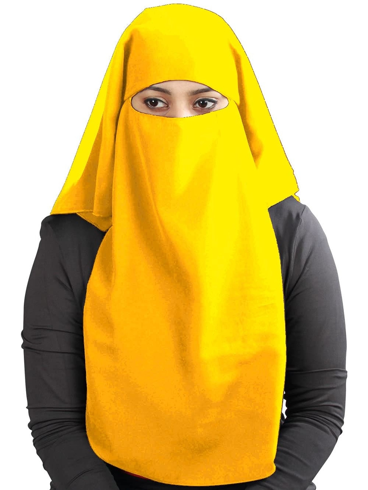 3 Layers Saudi Niqab In Breathable Georgette, Wholesale Price, 1pc Face Veil …