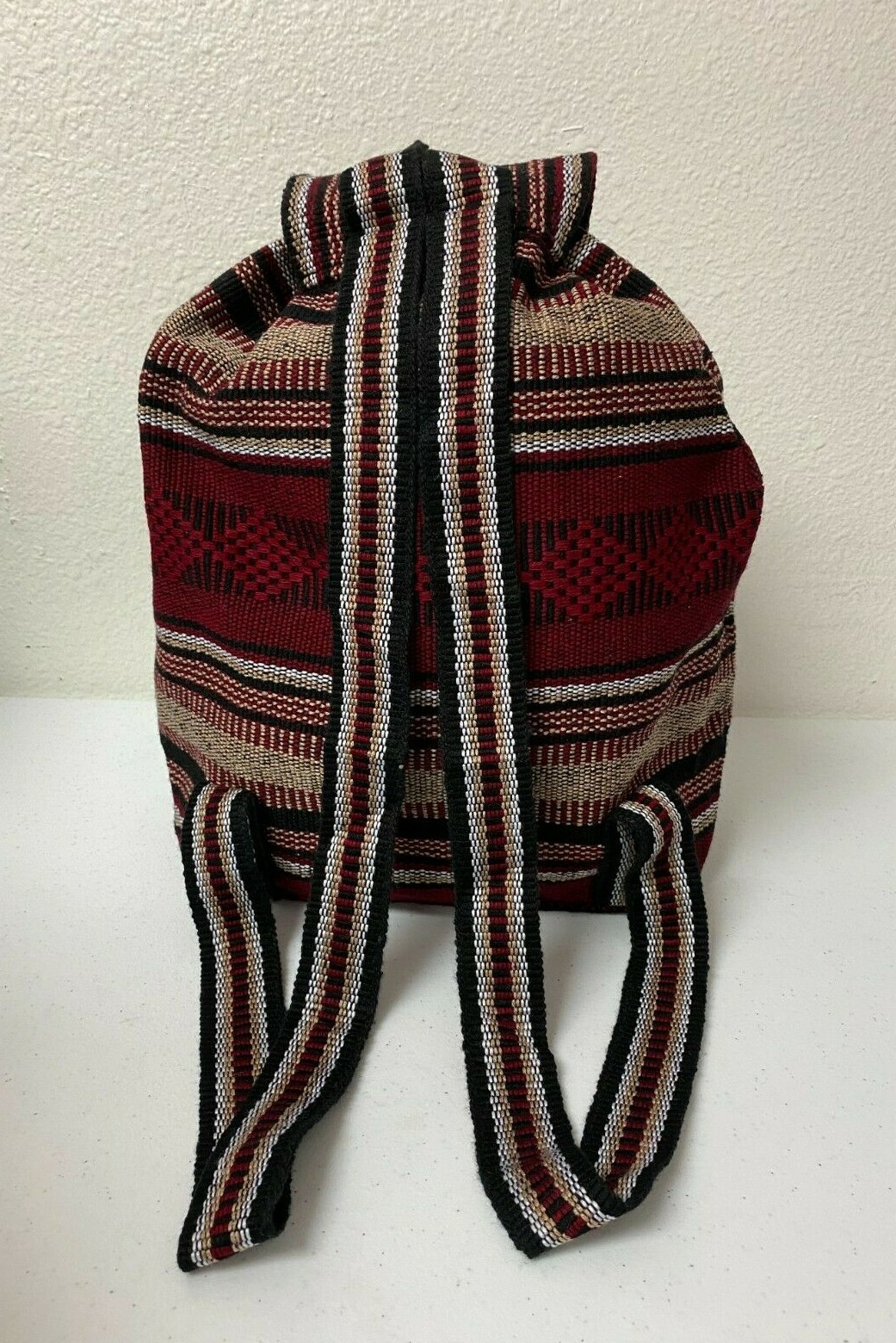 BACKPACK , HIPPIE GEAR , MEXICAN MADE , MOCHILA , AUTHENTIC PINZON, BURGUNDY