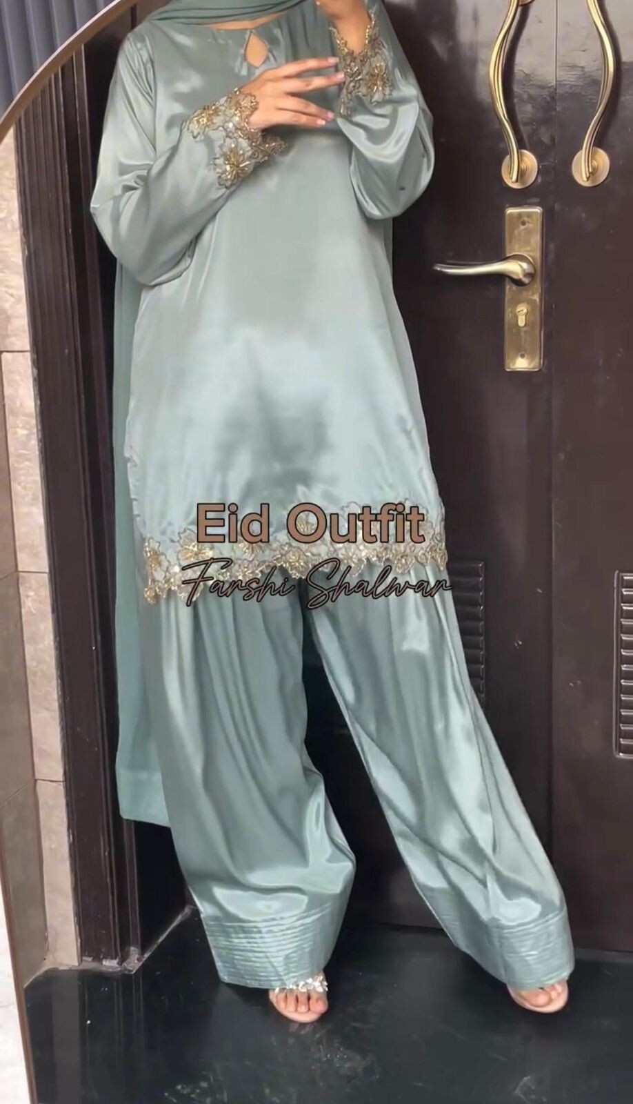 Pakistani Latest Designer Farshi Shalwar suit eid outfit